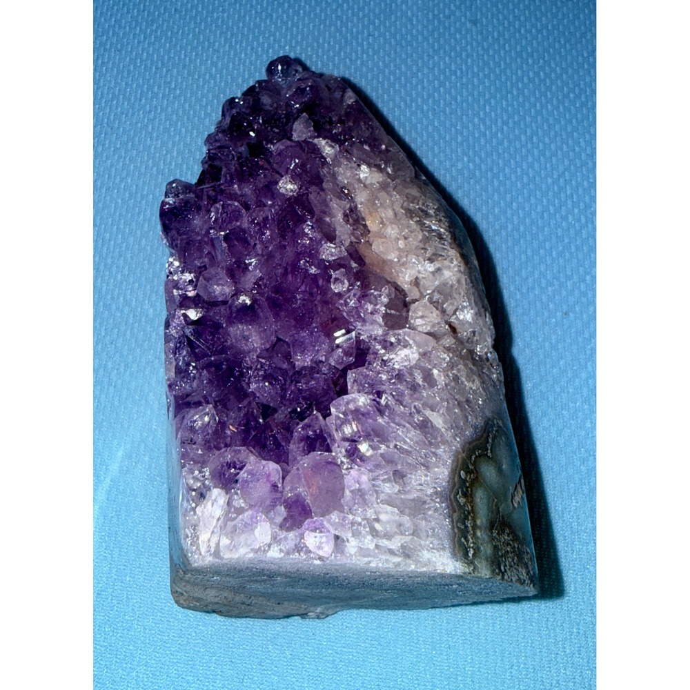 496g Natural Amethyst Cathedral Geode Tower Purple Crystal Cluster Home Decor